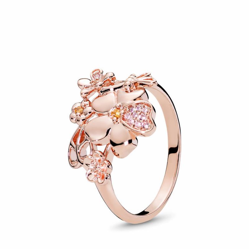 Pandora Rose™ Wildflower Meadow Statement Ring Ireland - Pandora Rose/Pink/Mixed Stones - 823614ILH